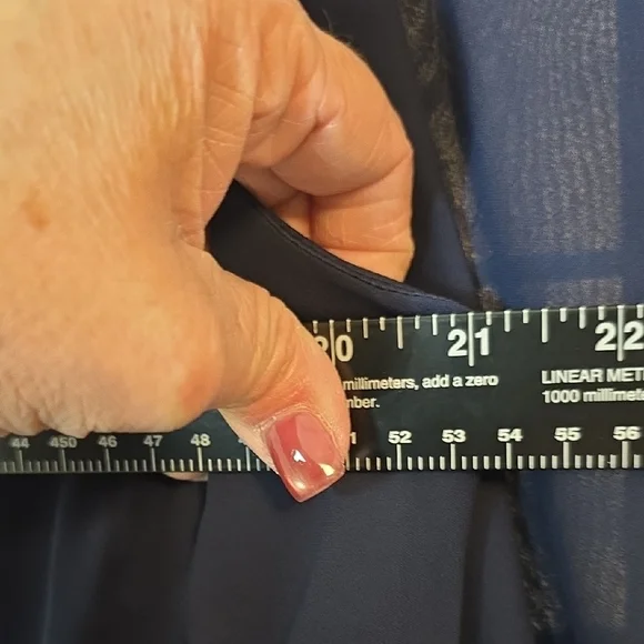 SLNY Navy Long 2 Piece Tank Dress And Long Sleeve Jacket with Sequin Detail 18 - Picture 10 of 10